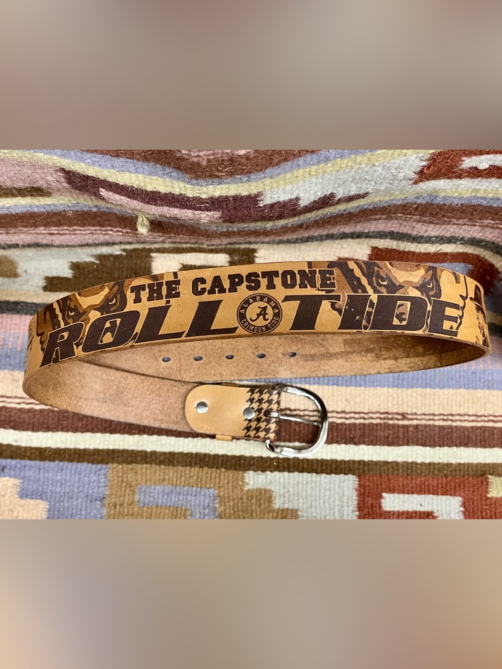 Crimson Tide The Capstone Leather Belt - Tan